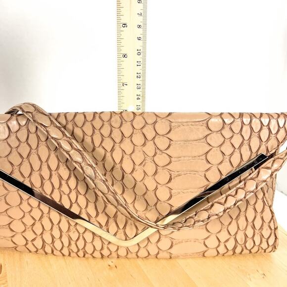Faux Snakeskin Women's Clutch Removable Single Strap - Picture 3 of 6